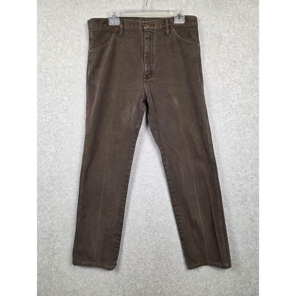 Other - Wrangler Jeans Mens 35x32 Brown Cowboy Cut 13MWZKL Original Fit‎ Denim Western